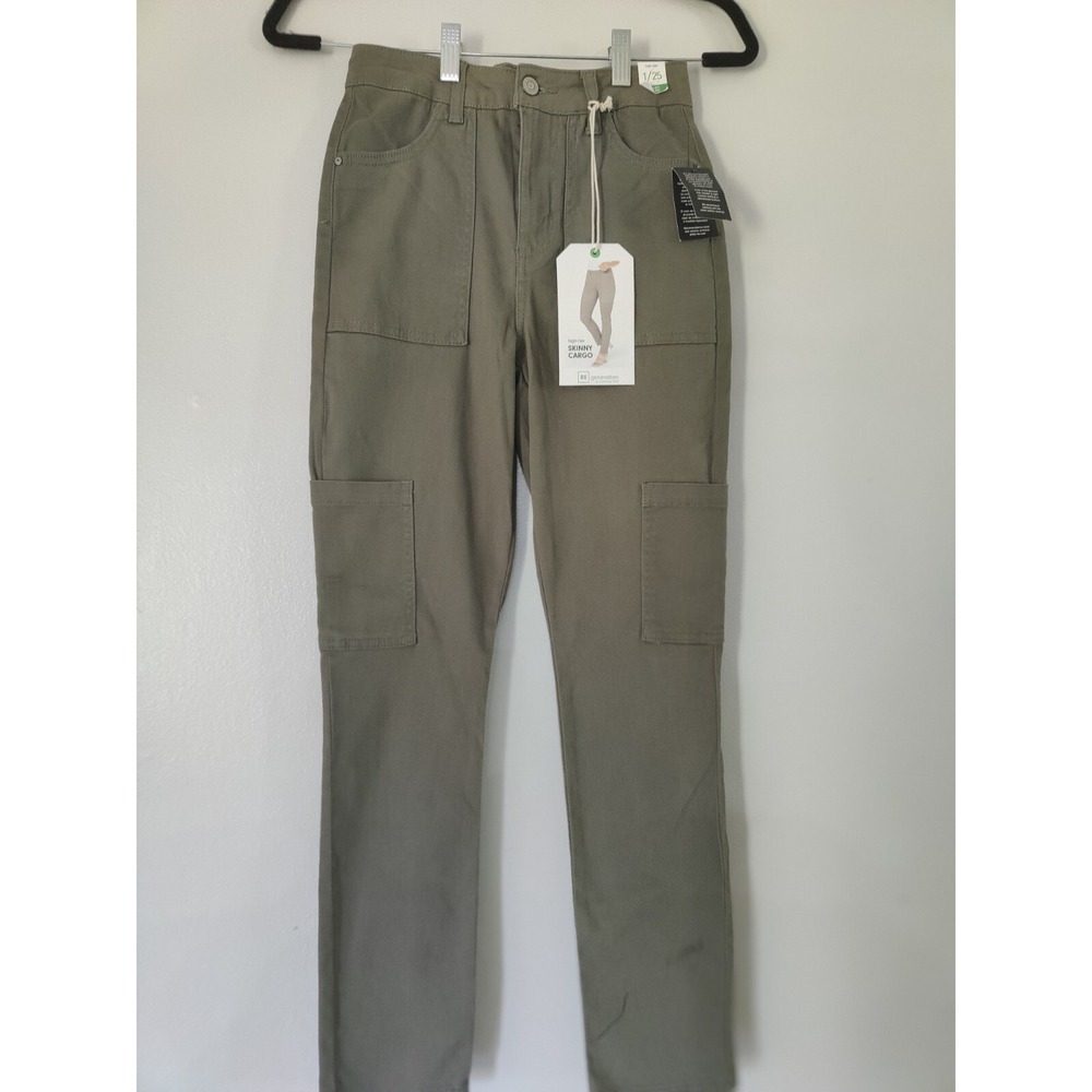 RE Generation HIGH RISE SKINNY CARGO PANTS  SIZE 1/25 Brand New With Tag